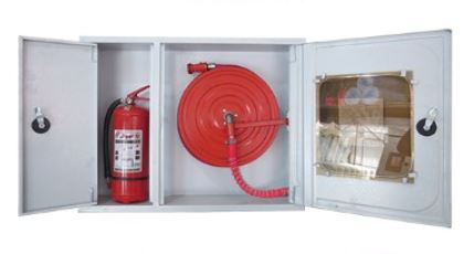 جعبه آتش نشانی دو کابین شیشه ای توکار H125 فایرما 1